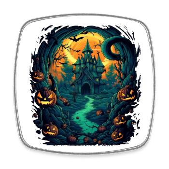 Halloween - Square fridge magnet - white - Front