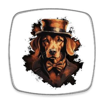 Dog - Square fridge magnet - white - Front