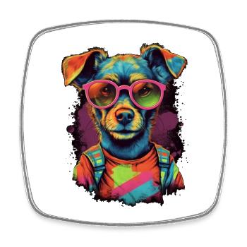 Dog - Square fridge magnet - white - Front