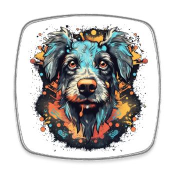 Dog - Square fridge magnet - white - Front
