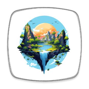 Landscape - Square fridge magnet - white - Front