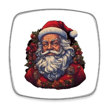 Weihnachtsmann - Viereckiger Kühlschrankmagnet - Weiß - Vorne