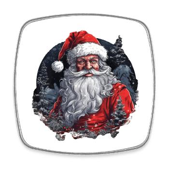 Weihnachtsmann - Viereckiger Kühlschrankmagnet - Weiß - Vorne