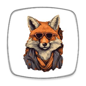Fox - Square fridge magnet - white - Front