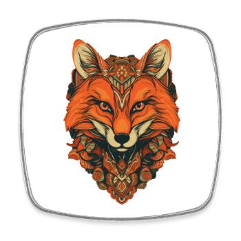 Fox - Square fridge magnet - white - Front