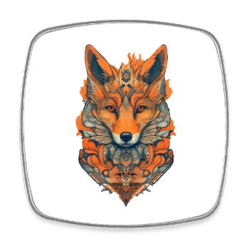 Fox - Square fridge magnet - white - Front