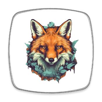 Fox - Square fridge magnet - white - Front