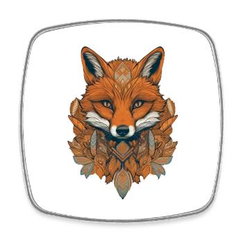 Fuchs - Viereckiger Kühlschrankmagnet - Weiß - Vorne