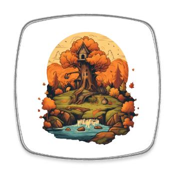 Herbstliche Landschaft - Viereckiger Kühlschrankmagnet - Weiß - Vorne