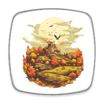 Herbstliche Landschaft - Viereckiger Kühlschrankmagnet - Weiß - Vorne