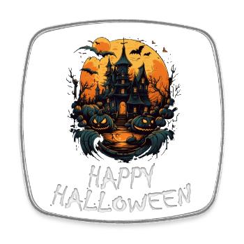 Halloween - Happy Halloween - Viereckiger Kühlschrankmagnet - Weiß - Vorne