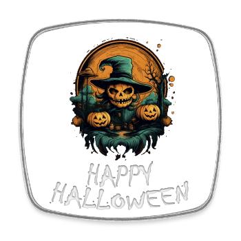 Halloween - Happy Halloween - Viereckiger Kühlschrankmagnet - Weiß - Vorne