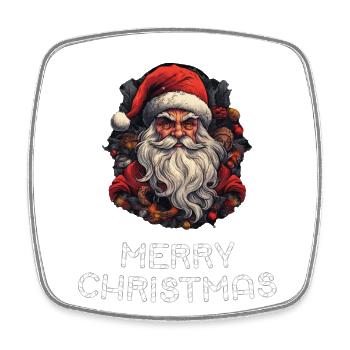Santa Claus - Marry Christmas - Square fridge magnet - white - Front