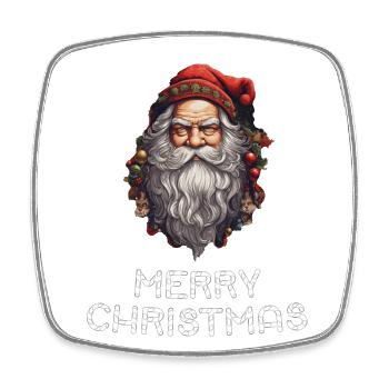 Weihnachtsmann - Marry Christmas - Viereckiger Kühlschrankmagnet - Weiß - Vorne