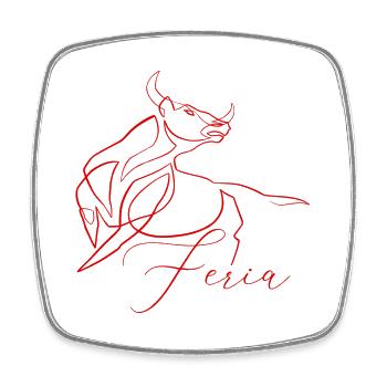 Feria line art - Square fridge magnet - white - Front