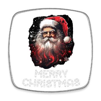 Weihnachtsmann - Marry Christmas - Viereckiger Kühlschrankmagnet - Weiß - Vorne
