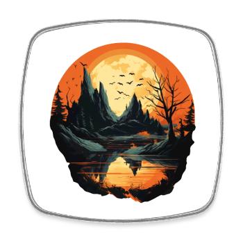 Landschaft - Viereckiger Kühlschrankmagnet - Weiß - Vorne