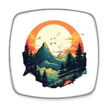 Landscape - Square fridge magnet - white - Front