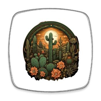 Cactus - Square fridge magnet - white - Front