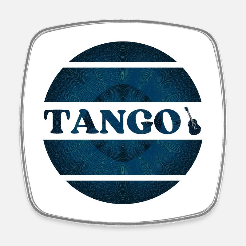 Blue tango design for tango dancers - Square fridge magnet - white