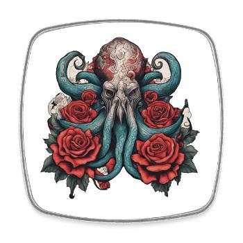 Kraken - Viereckiger Kühlschrankmagnet - Weiß - Vorne