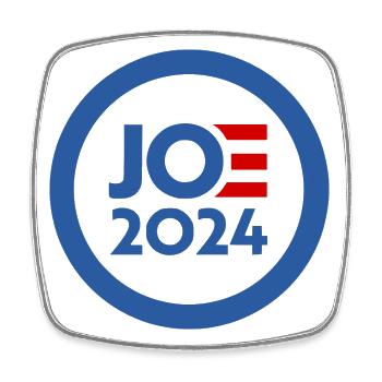 Joe biden 2024 - Square fridge magnet - white - Front