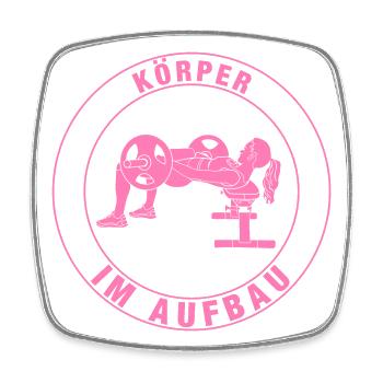 Hip Thrust, Fitness Sportlerin, Gym, Krafttraining - Viereckiger Kühlschrankmagnet - Weiß - Vorne