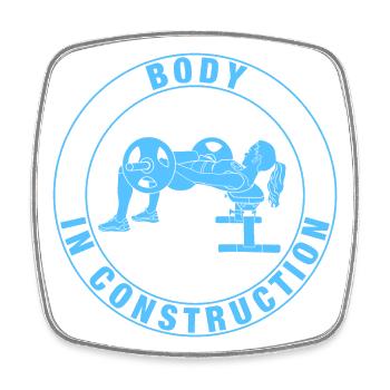 Hip Thrust, Fitness Sportlerin, Gym, Krafttraining - Viereckiger Kühlschrankmagnet - Weiß - Vorne