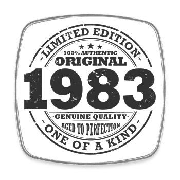 Original 1983 Vintage Vintage Retro Birthday - Magnet carré - blanc - Devant