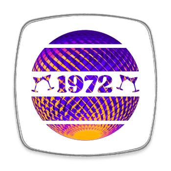 1972 - Magnet carré - blanc - Devant