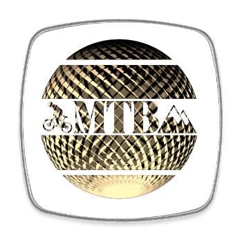 Mountain bike MTB in gold - Viereckiger Kühlschrankmagnet - Weiß - Vorne