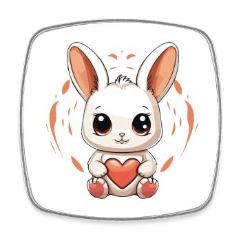 Bunny - Kawaii Style - Square fridge magnet - white - Front