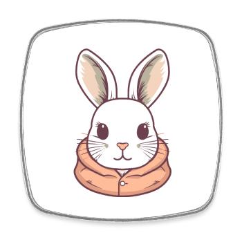 Bunny - Kawaii Style - Square fridge magnet - white - Front