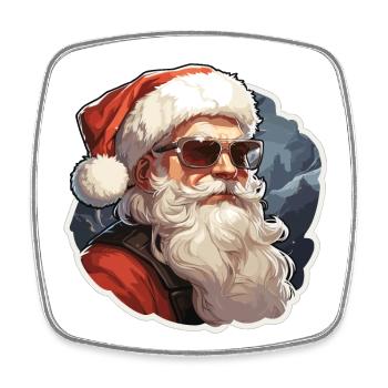 Père Noël - illustration - Magnet carré - blanc - Devant