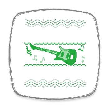 HÄSSLICHER WEIHNACHTSPULLOVER, JINGLE BELL - Viereckiger Kühlschrankmagnet - Weiß - Vorne