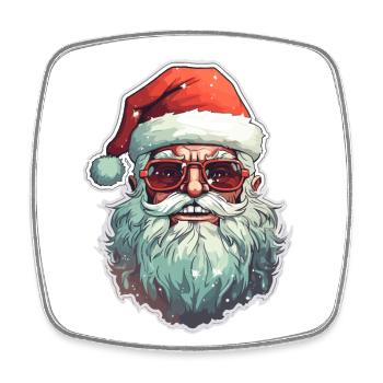 Weihnachtsmann - Illustration - Viereckiger Kühlschrankmagnet - Weiß - Vorne