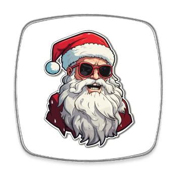 Père Noël - illustration - Magnet carré - blanc - Devant