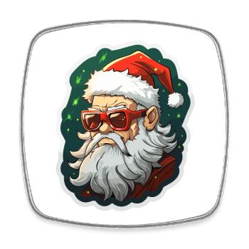 Weihnachtsmann - Illustration - Viereckiger Kühlschrankmagnet - Weiß - Vorne