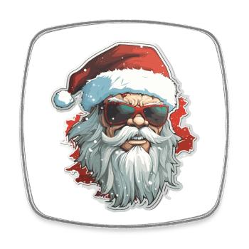 Père Noël - illustration - Magnet carré - blanc - Devant