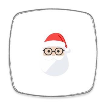 Weihnachtsmann - Illustration - Viereckiger Kühlschrankmagnet - Weiß - Vorne