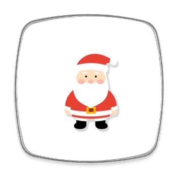 Père Noël - illustration - Magnet carré - blanc - Devant