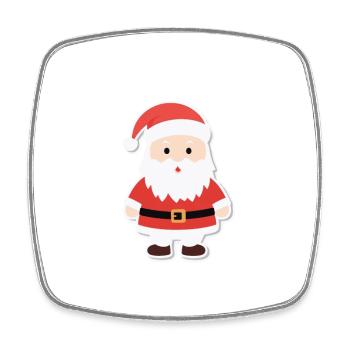 Père Noël - illustration - Magnet carré - blanc - Devant