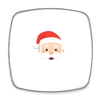 Père Noël - illustration - Magnet carré - blanc - Devant