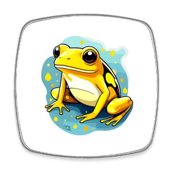 Pfeilgiftfrosch Frosch Zeichnung - Viereckiger Kühlschrankmagnet - Weiß - Vorne