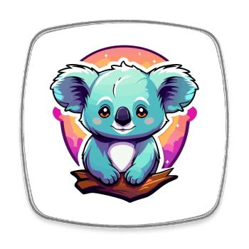 Koala Zeichnung - Viereckiger Kühlschrankmagnet - Weiß - Vorne