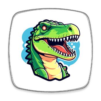 Tyrannosaurus Rex Dinosaure Illustration - Magnet carré - blanc - Devant