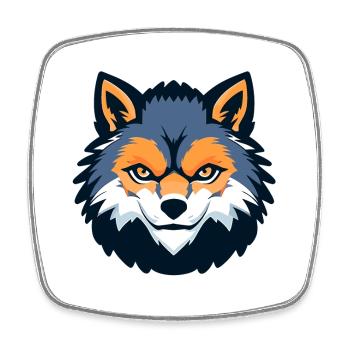 loup-garou Halloween illustration - Magnet carré - blanc - Devant
