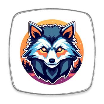 Illustration d’Halloween loup-garou - Magnet carré - blanc - Devant