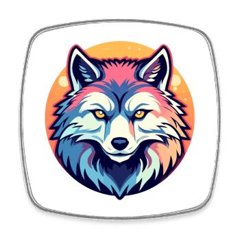Illustration d’Halloween loup-garou - Magnet carré - blanc - Devant