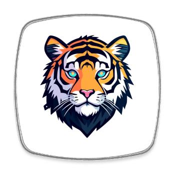 Tiger Illustration - Square fridge magnet - white - Front